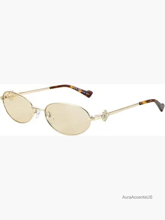 Polarized Oval Sunglasses Women Retro Y2K Metal UV400 Protection Shades main image 6